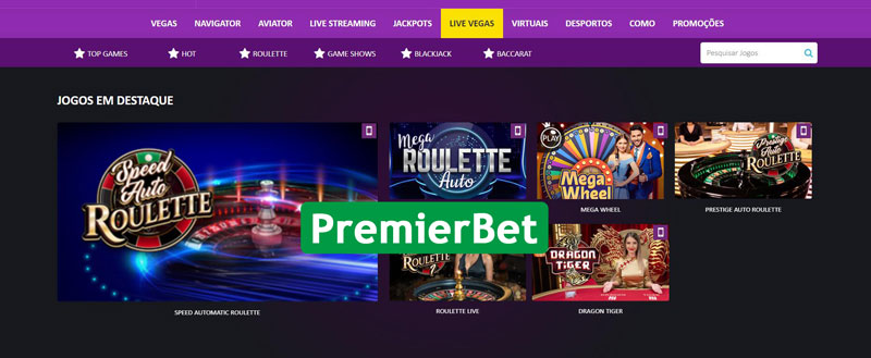 Experiência do usuário no Premier Bet Sports Casino