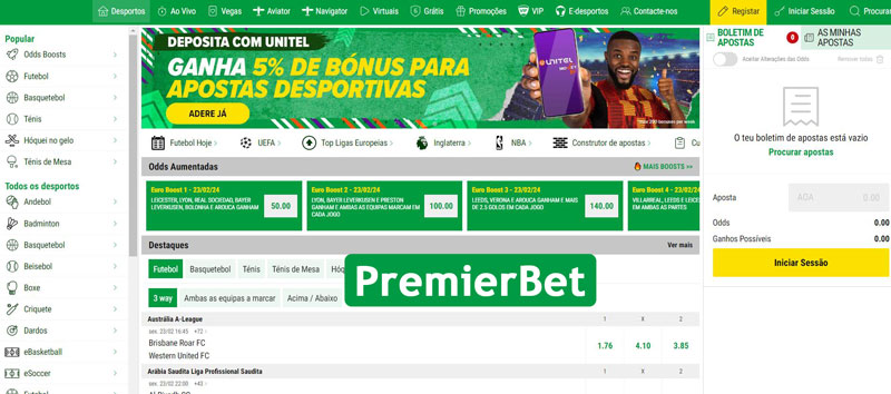 Premier Bet Sports Bônus de Cassino